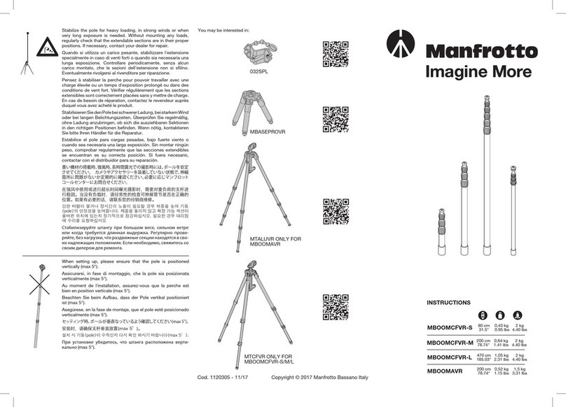 Manfrotto MBOOMCFVR-S instructions