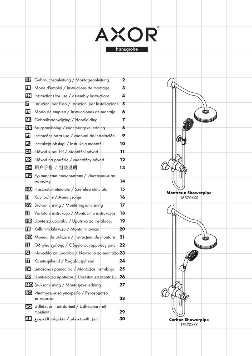 Hans Grohe AXOR Carlton Showerpipe Series Manual Hans Grohe AXOR Carlton Showerpipe Series Manual