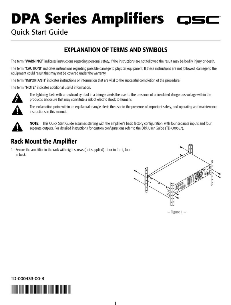 QSC DPA Series quick start guide