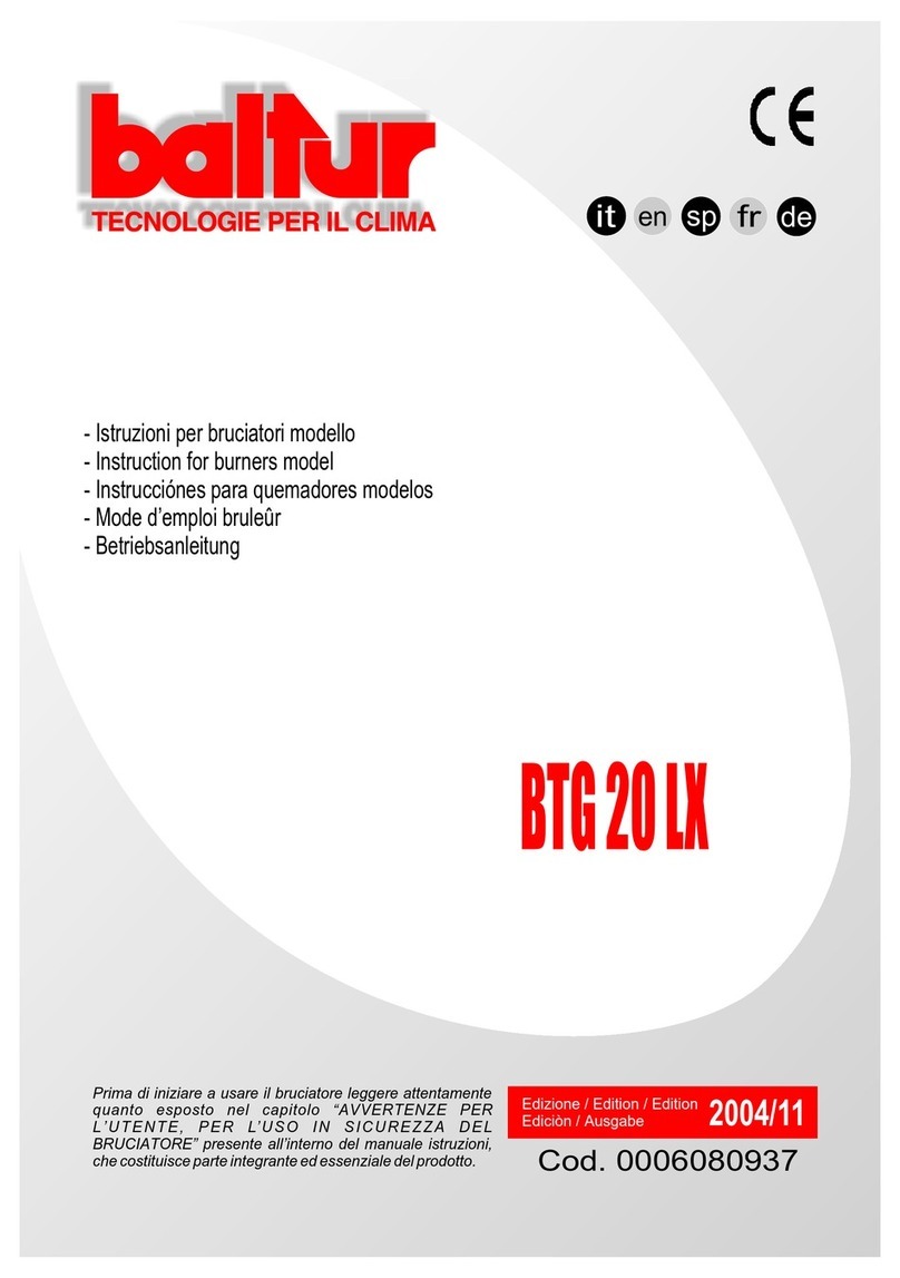 baltur BTG 20 LX User manual