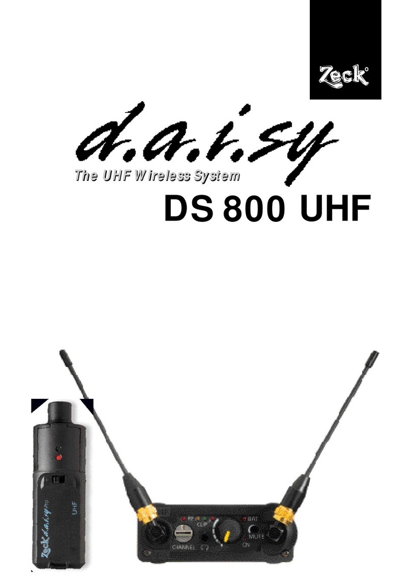 Zeck Audio d.a.i.sy DS 800 UHF manual