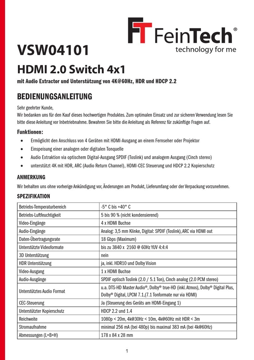 FeinTech VSW04101 instruction manual