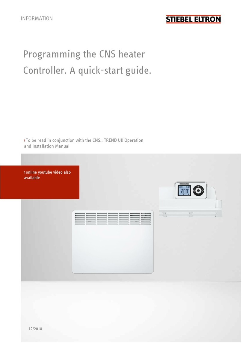 STIEBEL ELTRON CNS Series quick start guide