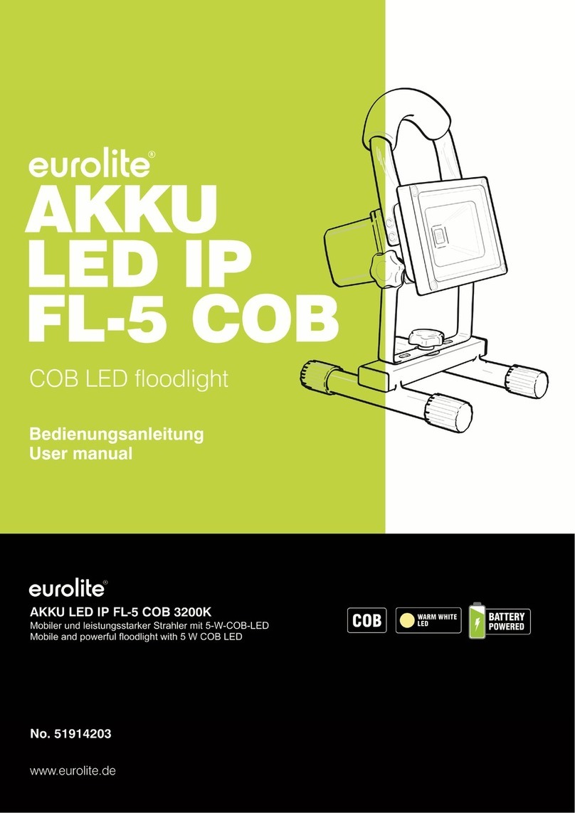 EuroLite AKKU LED IP FL-5 COB 3200K User manual