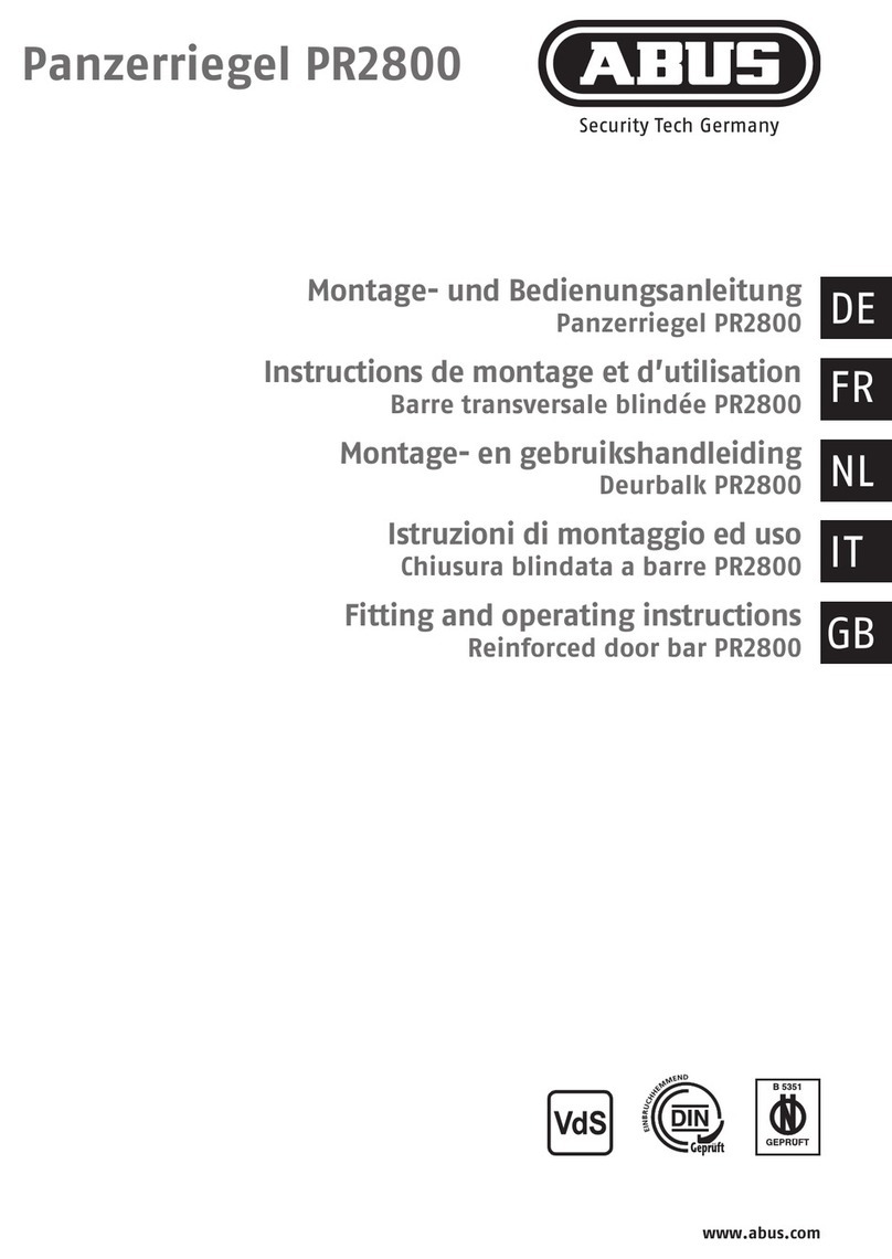 Abus PR2800 Fitting and operating instructions