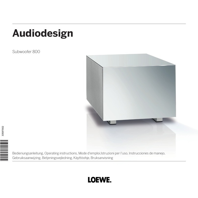 Loewe Audiodesign Subwoofer 800 operating instructions