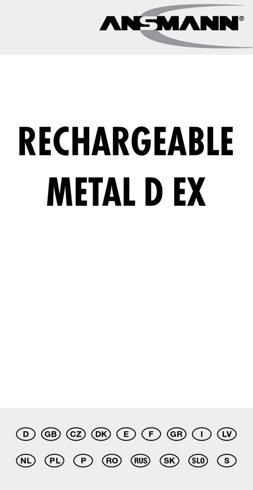 ANSMANN RECHARGEABLE METAL D EX User manual