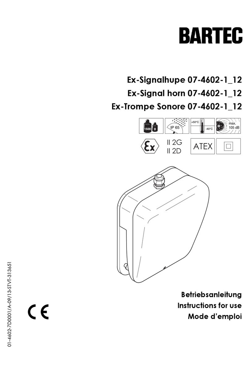 Bartec 07-4602-1 12 Series Instructions for use Bartec 07-4602-1 12 Series Instructions for use