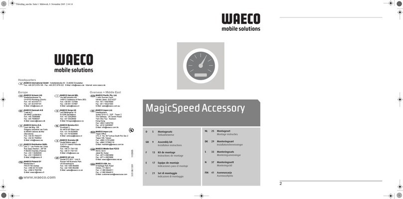Waeco MagicSpeed Accessory installation instructions Waeco MagicSpeed Accessory installation instructions