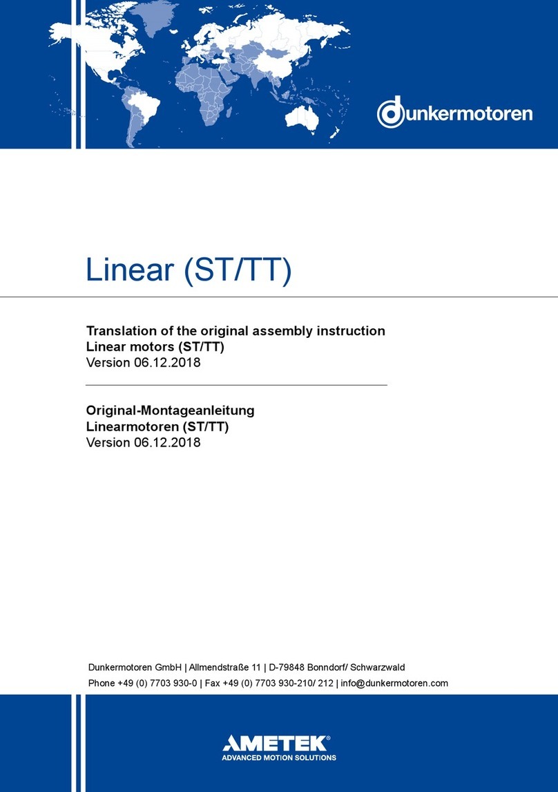 Ametek Dunkermotoren Linear Series User manual