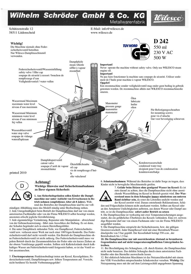 Wilhelm Schroder Wilesco D 242 User manual