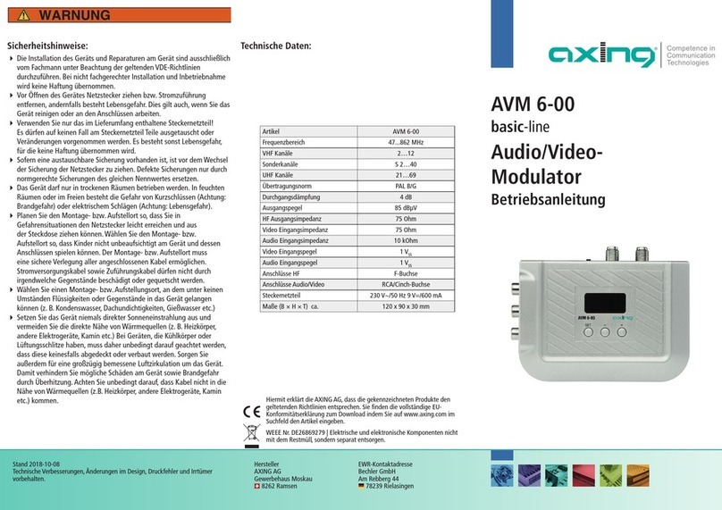 axing Basic-line AVM 6-00 User manual
