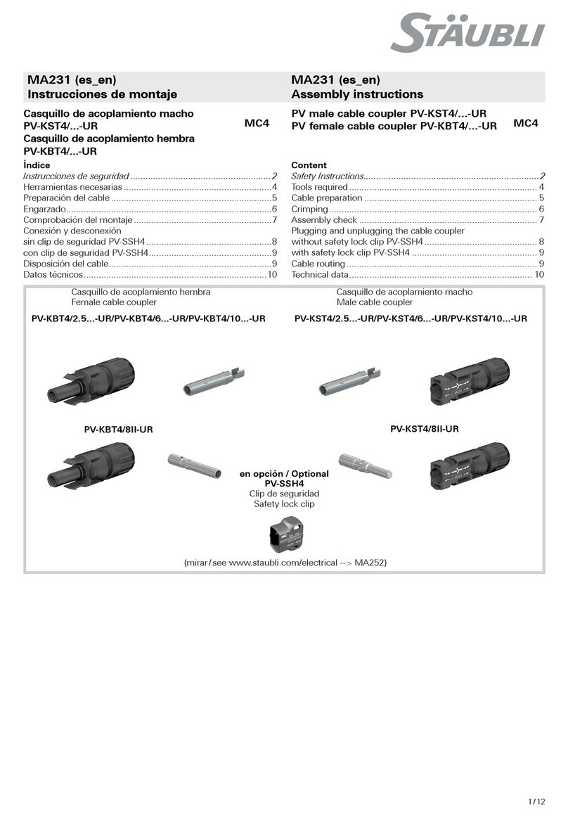 Staubli PV-KST4 UR Series Assembly instructions