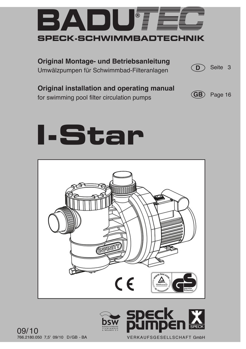 Speck pumpen BADU TEC I-Star Series User manual Speck pumpen BADU TEC I-Star Series User manual
