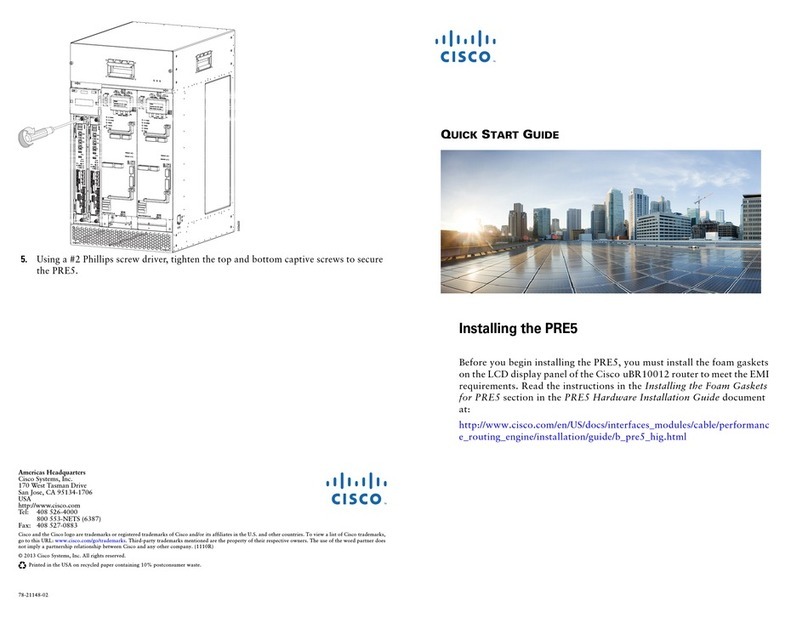 Cisco Performance Routing Engine 5 User manual