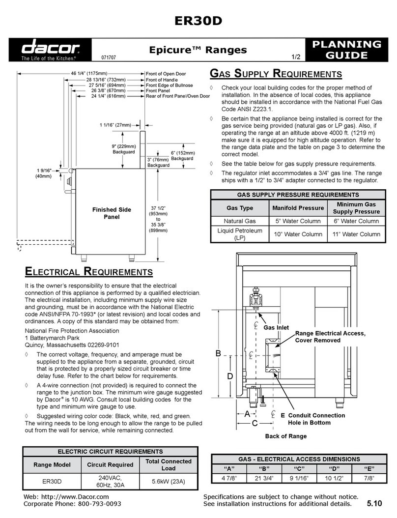 Dacor ER30D Technical manual
