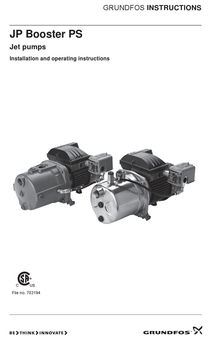 Grundfos JP Booster PS Series Installation and operating instructions Grundfos JP Booster PS Series Installation and operating instructions