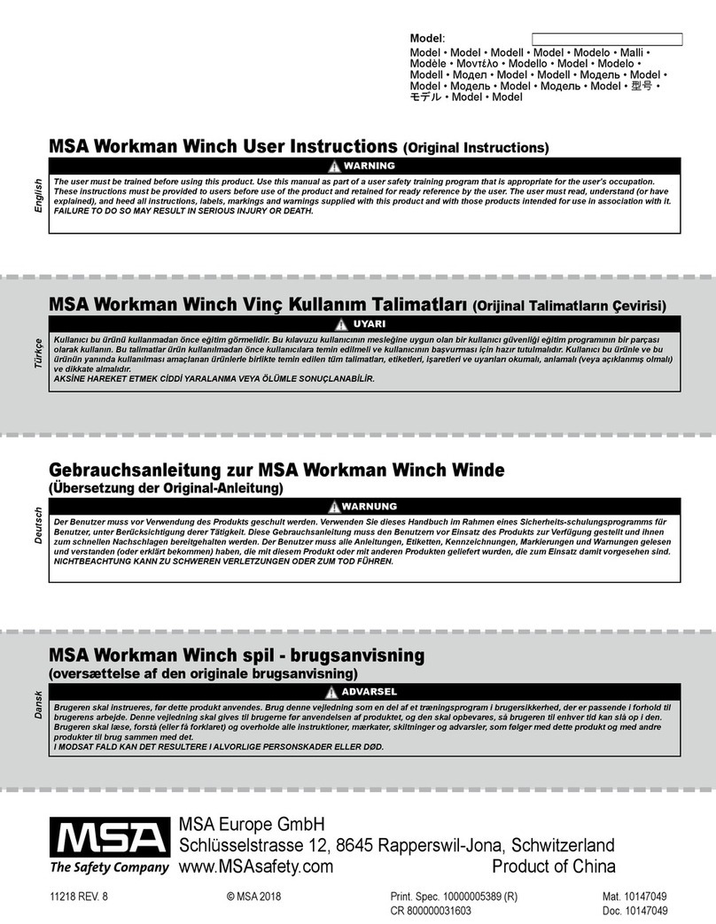 MSA Workman Winch User instructions