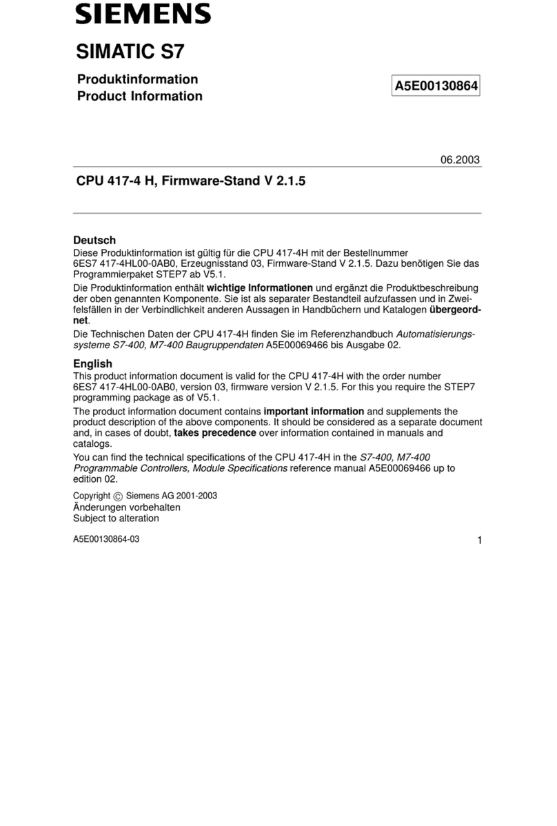 Siemens SIMATIC S7 Product information