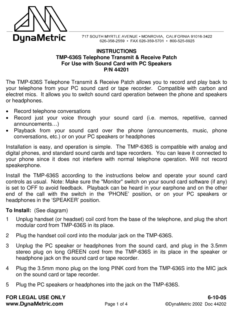 DynaMetric TMP-636S instructions