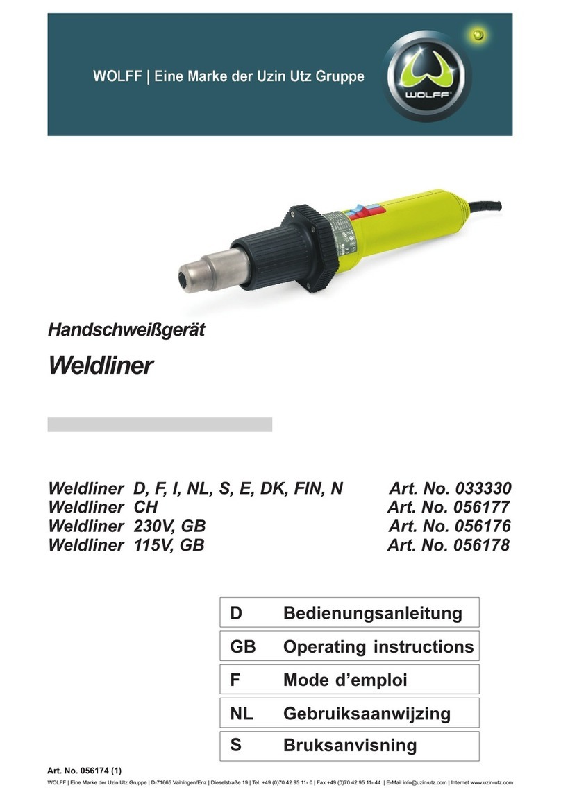 WOLFF Weldliner Series operating instructions