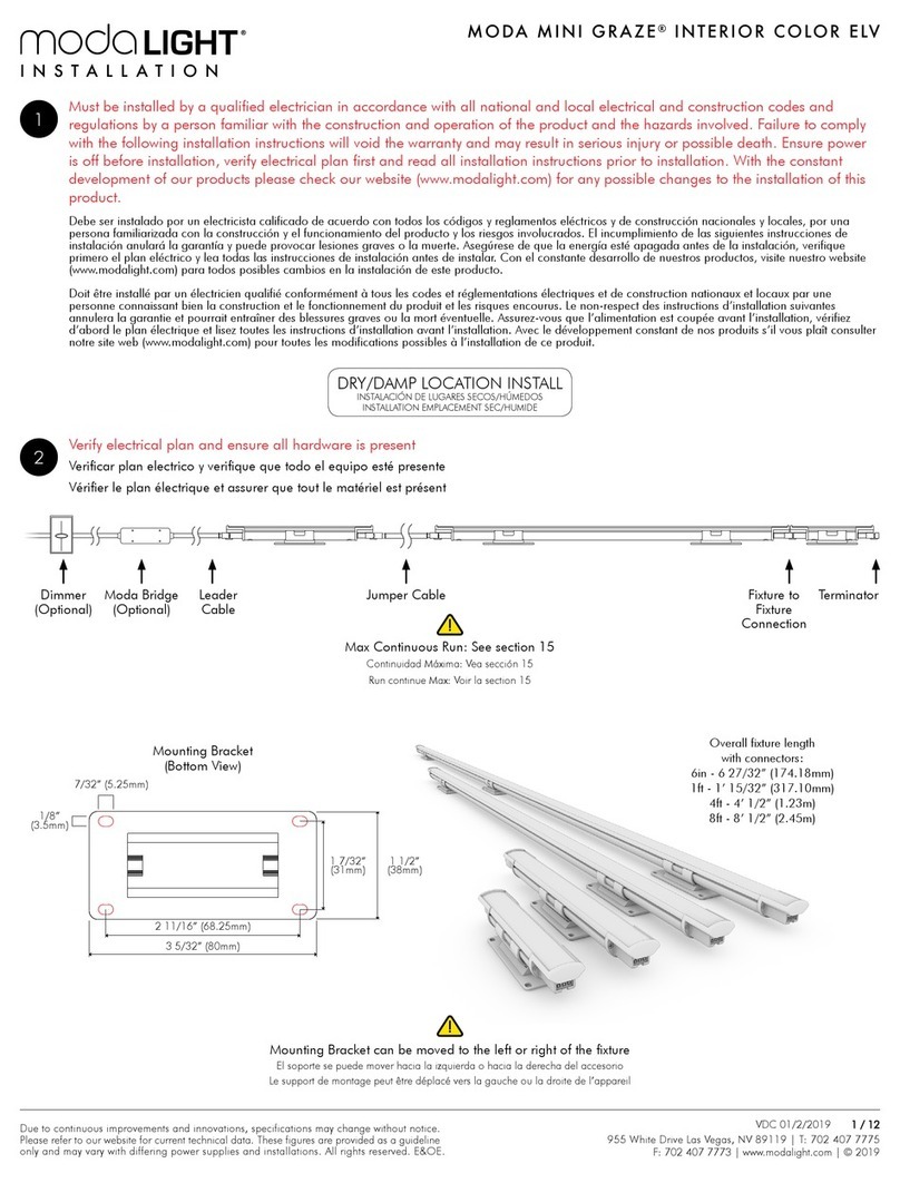 Moda Light Moda Mini Graze Interior Series User manual