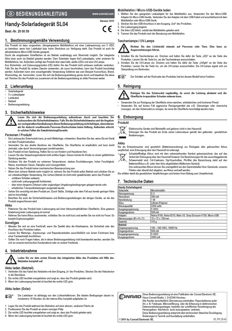 Conrad SL04 operating instructions