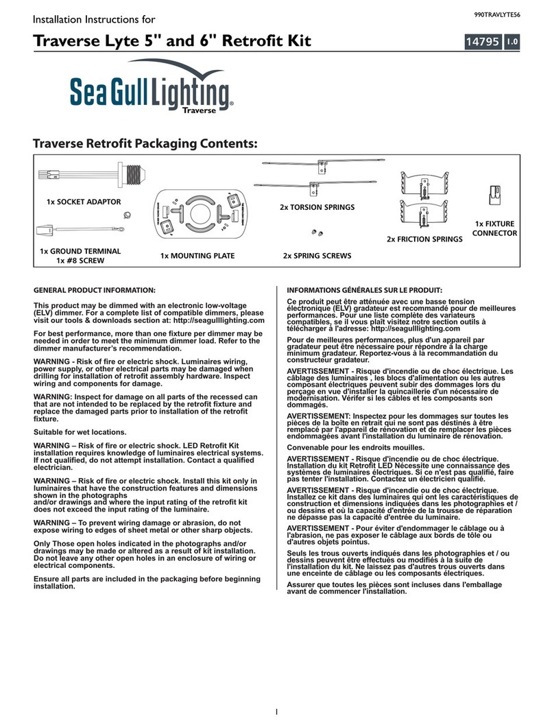 Sea gull lighting Traverse Lyte Retrofit Kit installation instructions