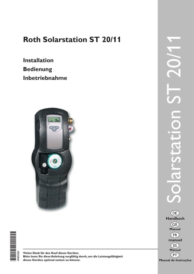 Roth Solarstation ST 20/11 Mounting and operation manual
