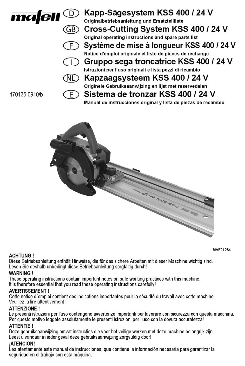Mafell KSS 400/24 V Original operating instructions and spare parts list