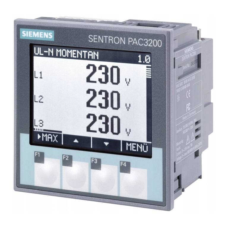 Siemens SENTRON PAC3200 User manual