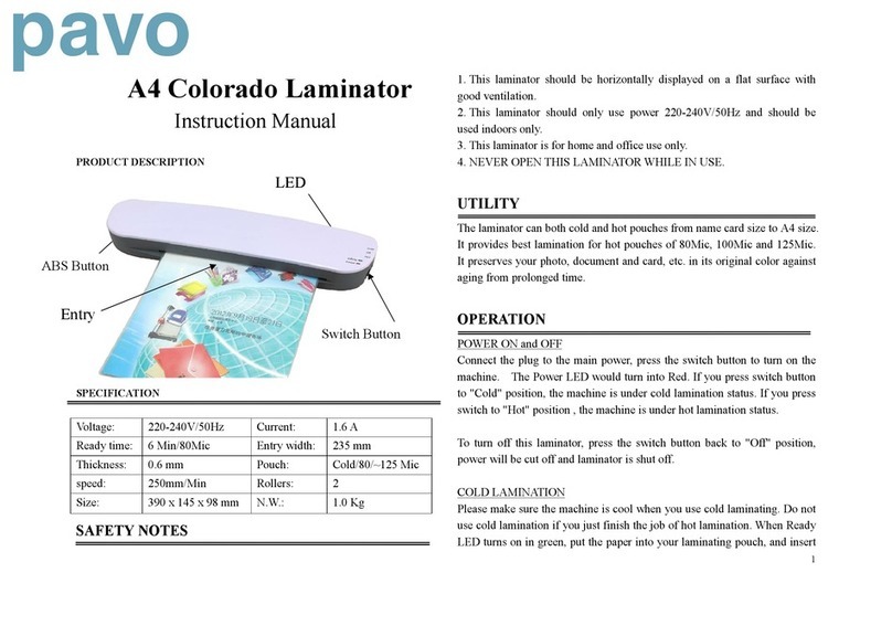 PAVO Colorado User manual