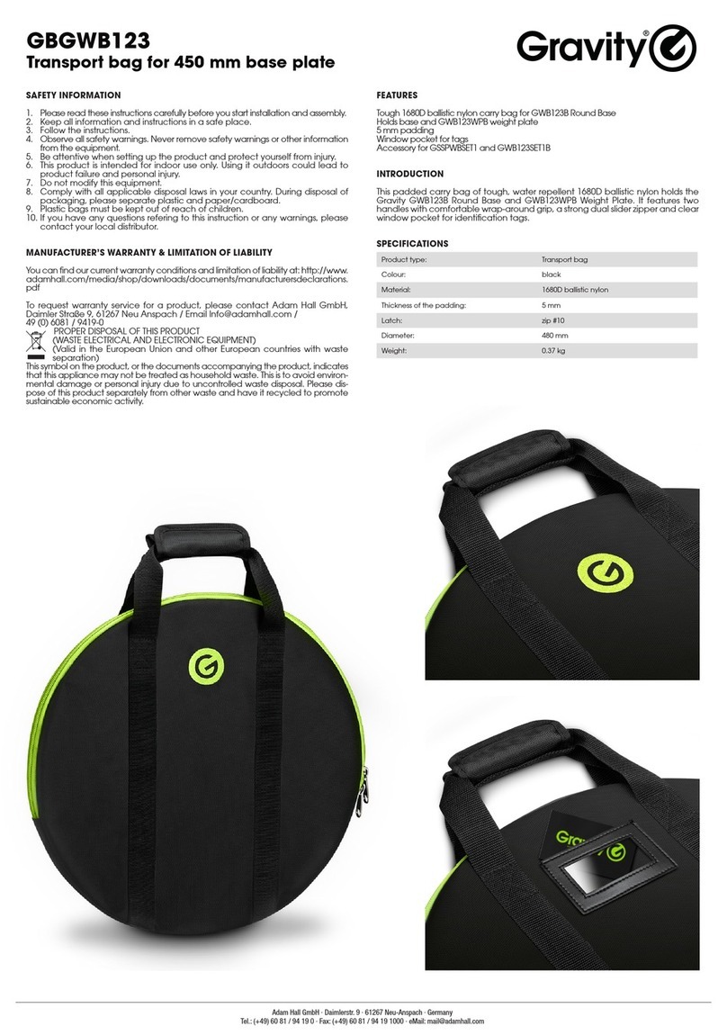 GRAVITY GBGWB123 user manual