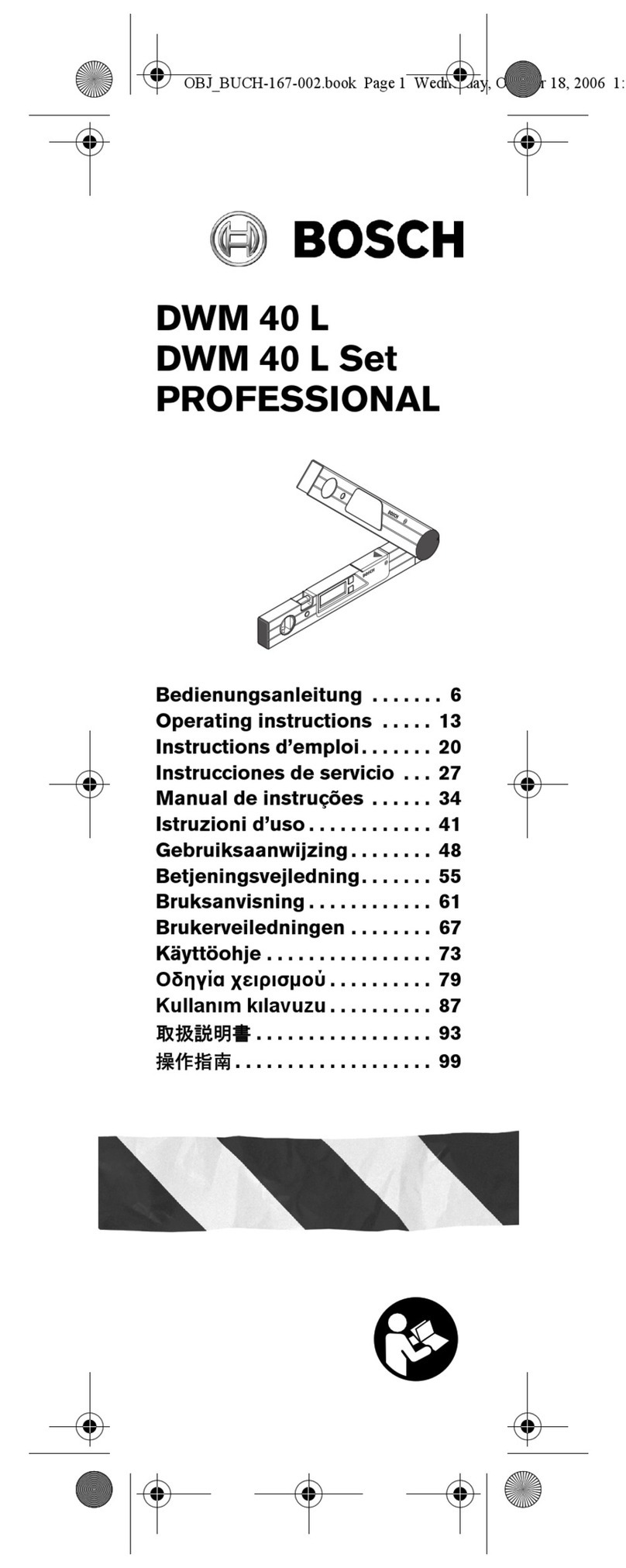 Bosch DWM 40 L PROFESSIONAL User manual