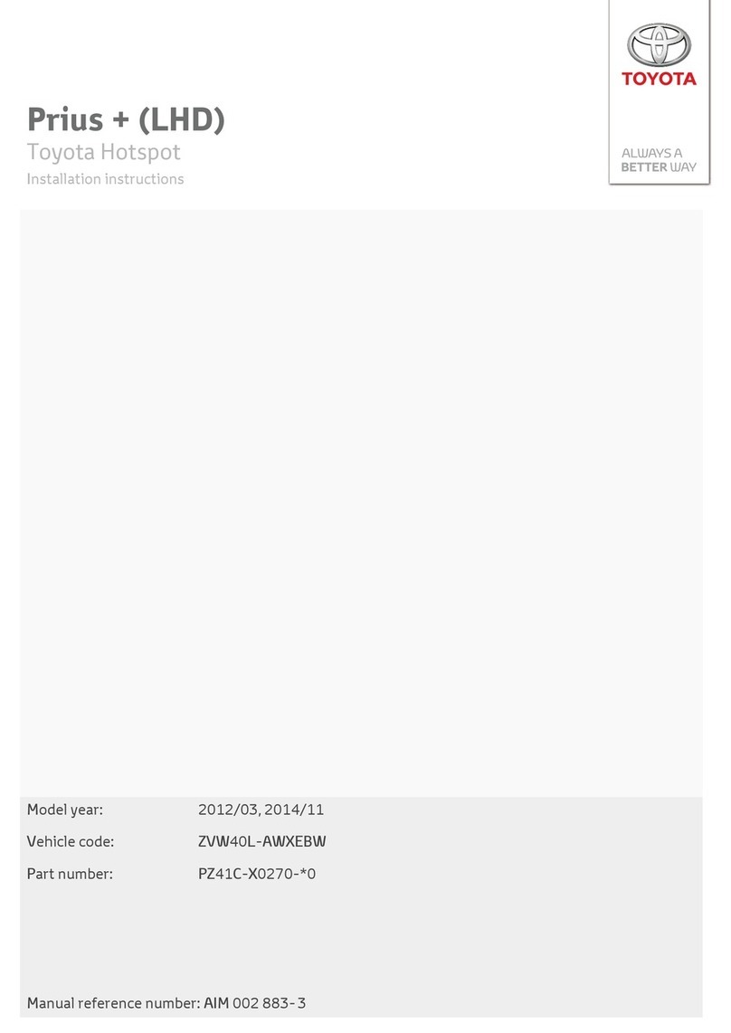 Toyota PZ41C-X0270 0 Series installation instructions