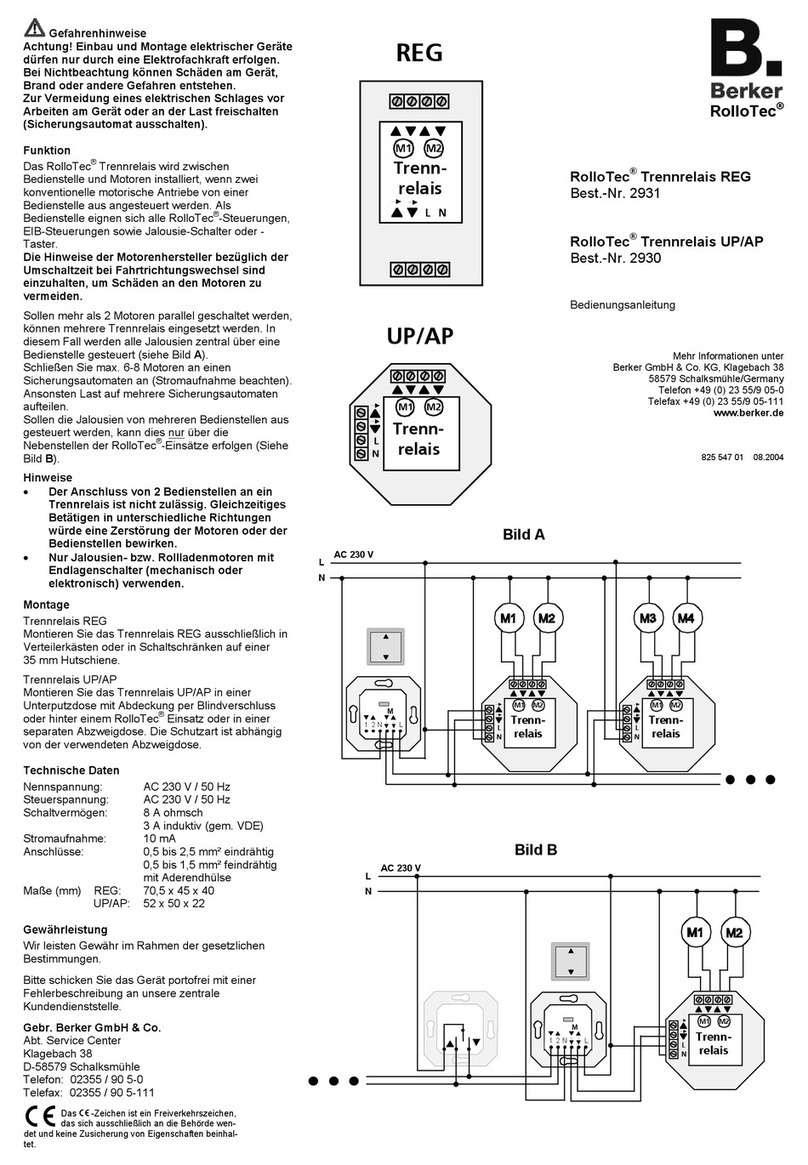 Berker RolloTec 2930 User manual