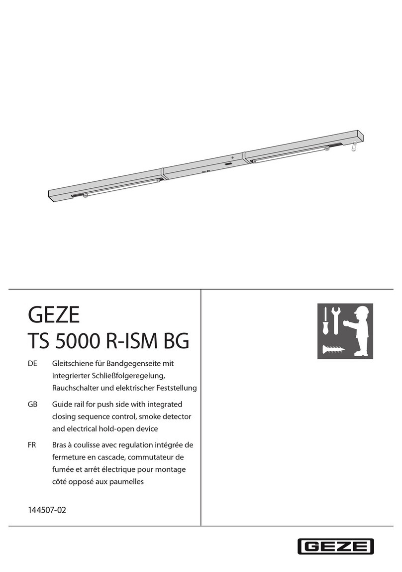 GEZE TS 5000 R-ISM BG manual