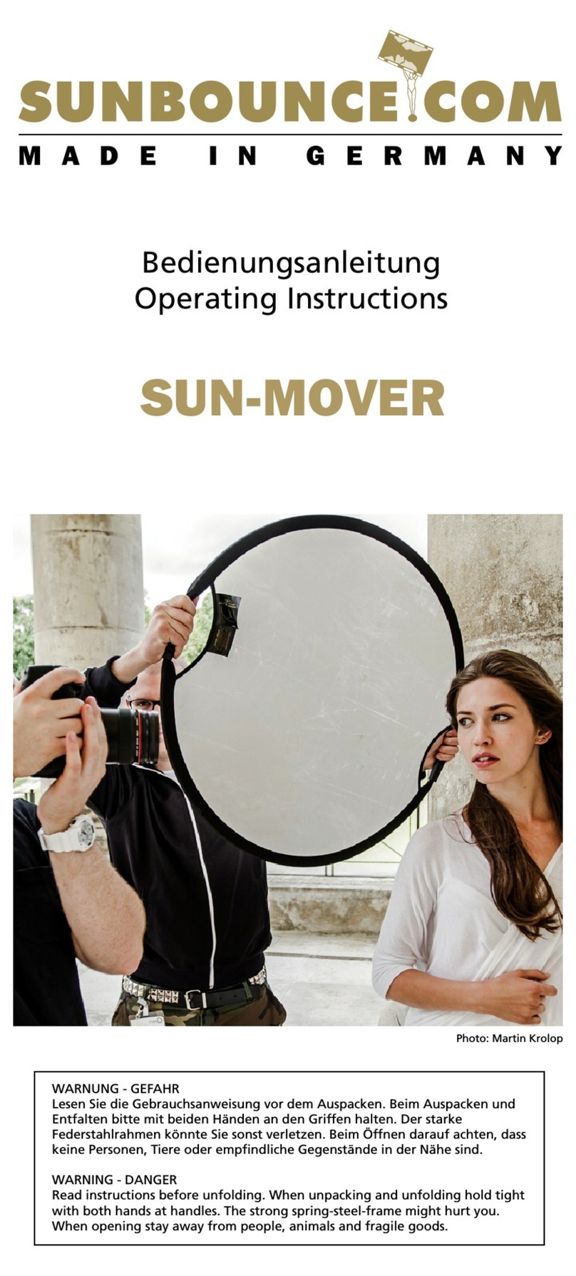 SUNBOUNCE.COM SUN-MOVER operating instructions