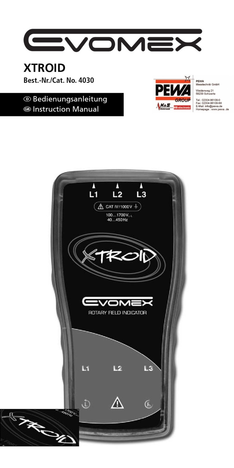PEWA Evomax XTROID User manual