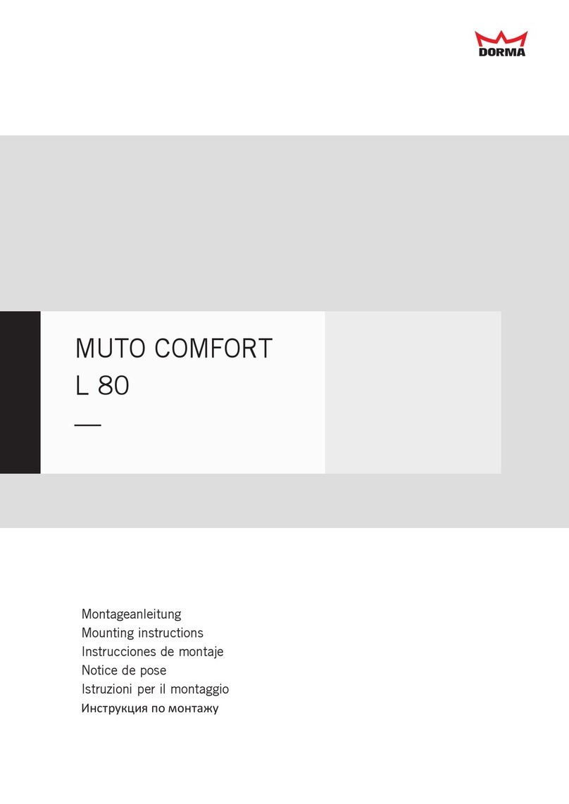 Dorma MUTO COMFORT L 80 User manual