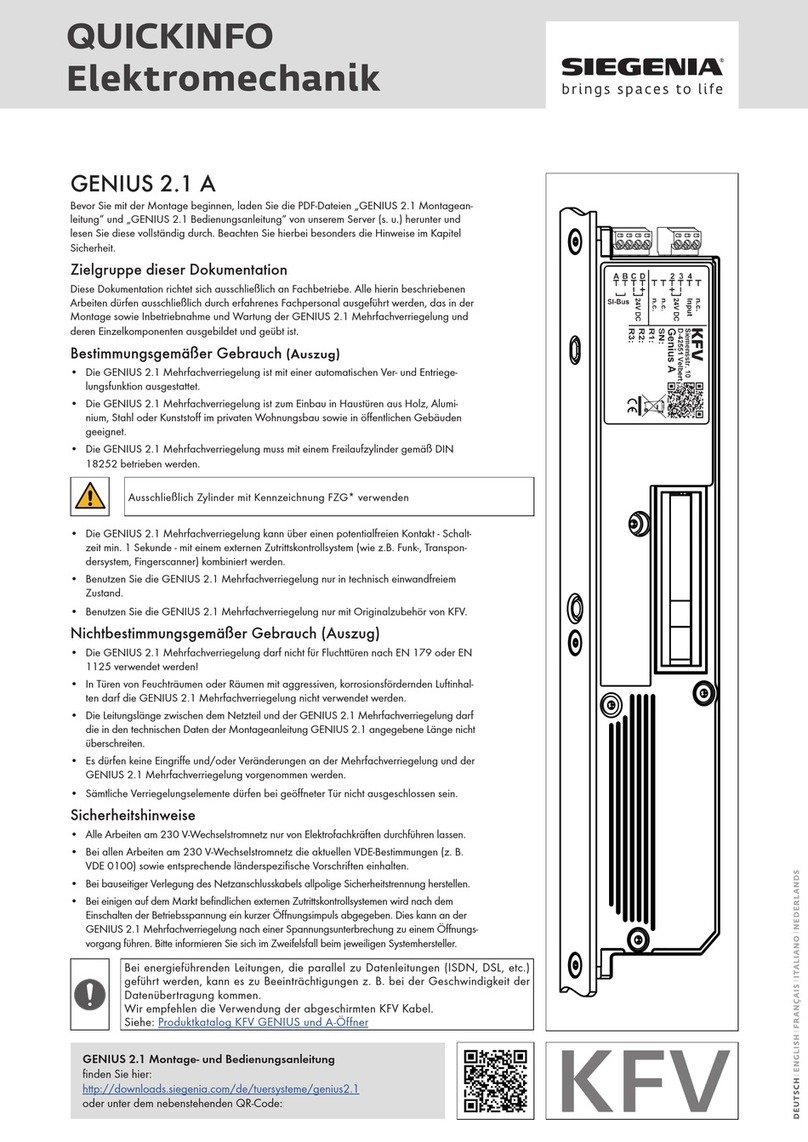 Siegenia GENIUS 2.1 A quick reference