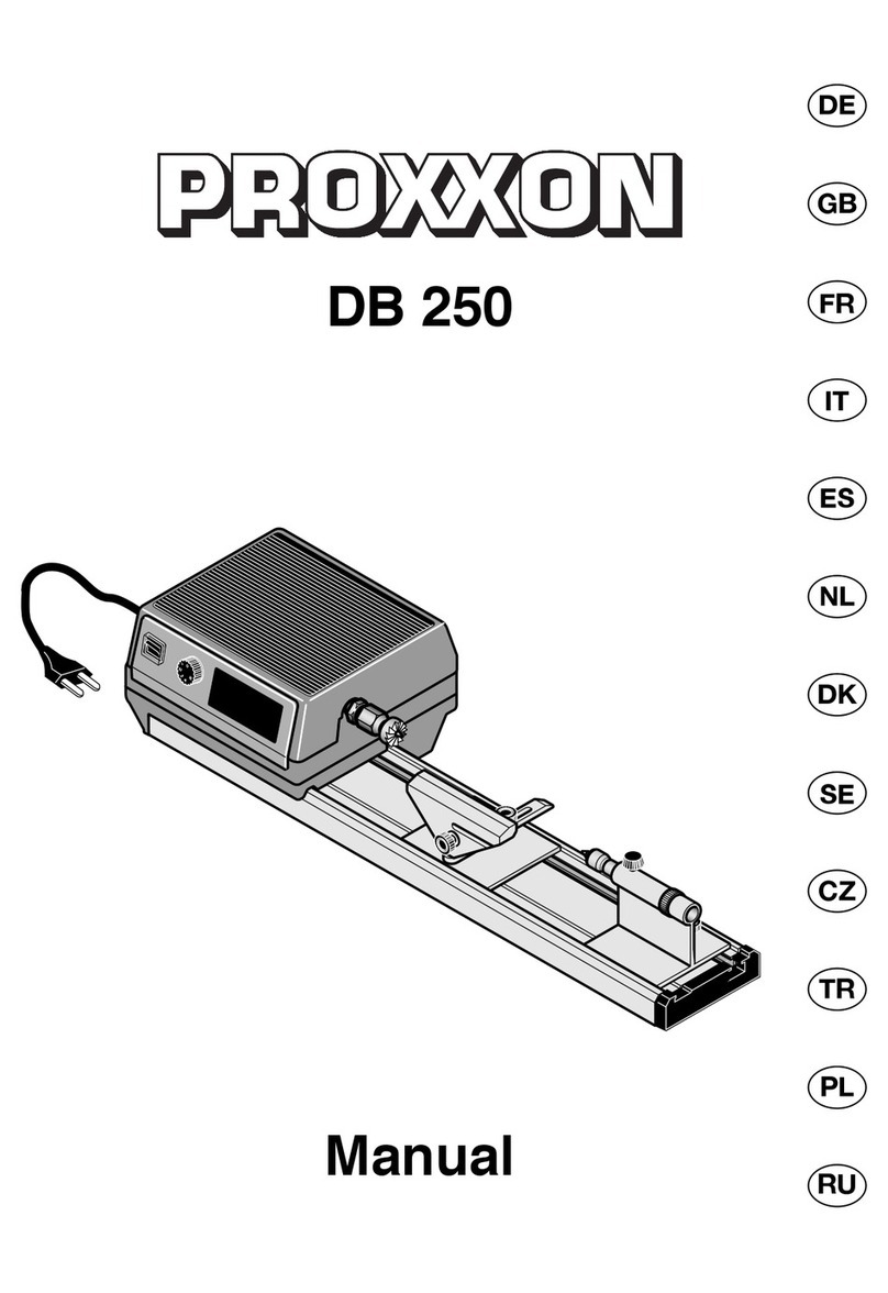 Proxxon DB 250 User manual