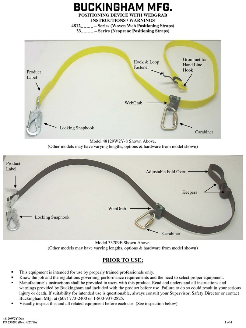 Buckingham 4812 Series Instructions & warnings