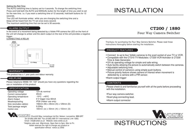 Voltek CT200 installation instructions