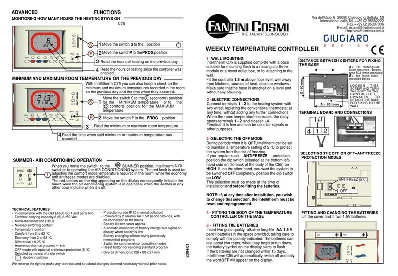 Fantini Cosmi Intellitherm C75 manual