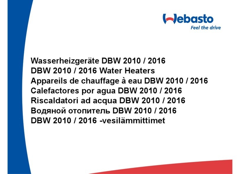 Webasto DBW 2010 Owner's manual