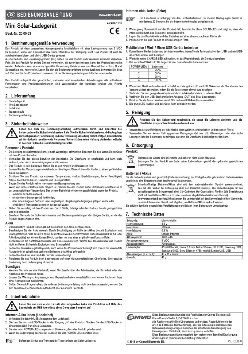 Conrad 20 00 63 User manual Conrad 20 00 63 User manual