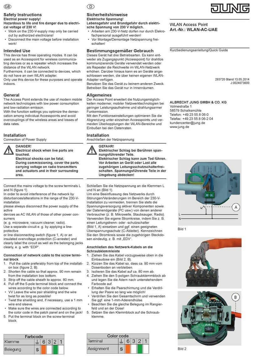 Jung WLAN-AC-UAE User manual