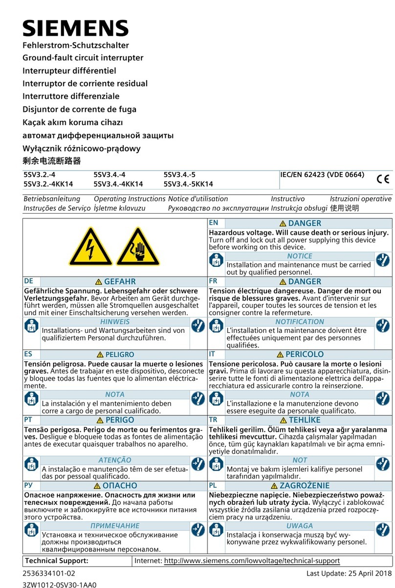 Siemens 5SV3.2.-4 User manual