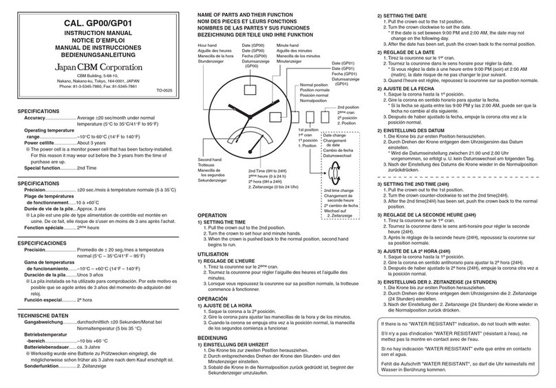 CBM GP00 instruction manual